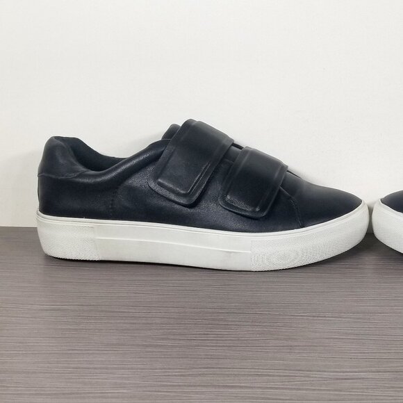 J/Slides Platform Double Strap Sneaker, Black Leather, Womens Size 8 - Picture 7 of 11